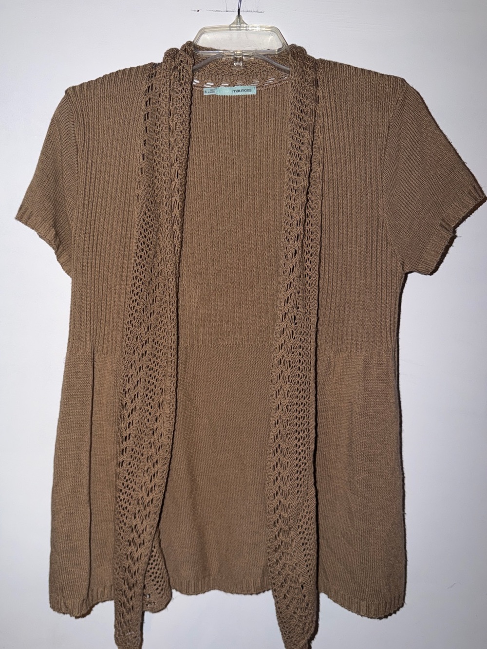 Maurices Open-Front Knit Cardigan - Taupe/Brown